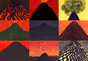 an anthology of 'Volcano' paintings